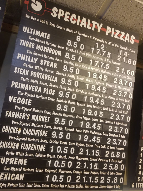 Bexley Pizza Plus Menu
