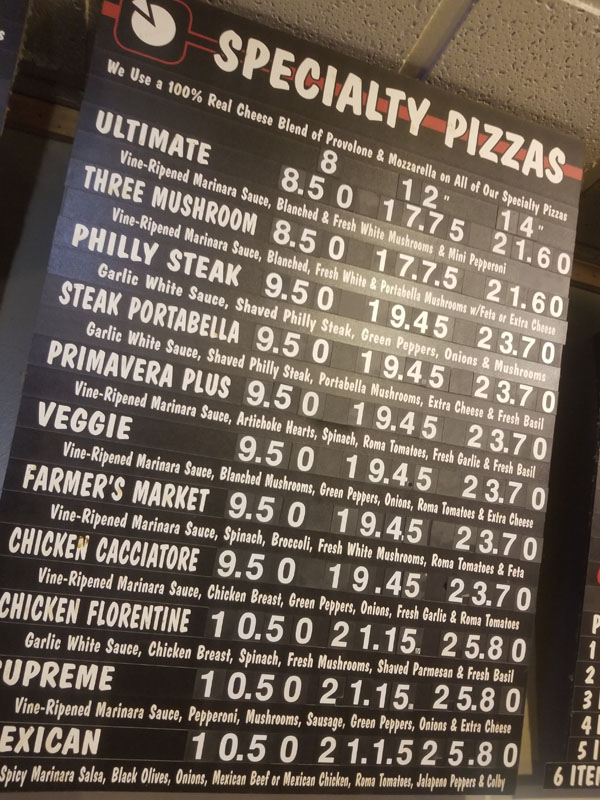 Bexley Pizza Plus Menu